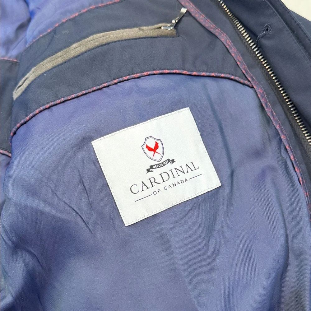 CARDINAL OF CANADA Quilted Wool Car Coat Navy‎ Size Large - Picture 9 of 15